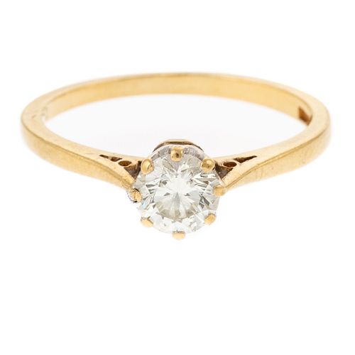A Vintage Ring with 0.55 ct Diamond in 14K