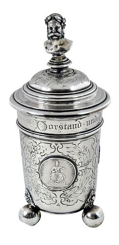 German Silver Covered Cup 