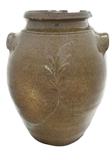 Collin Rhodes Attributed Edgefield Stoneware Jar