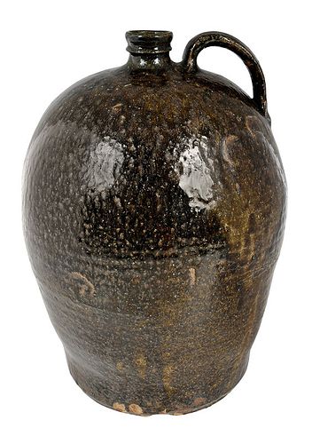 B.F. Landrum Attributed Stoneware Jug 