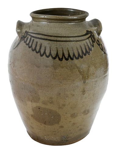 Thomas Chandler Attributed Edgefield Stoneware Jar