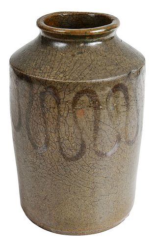 Thomas Chandler Attributed Stoneware Preserve Jar