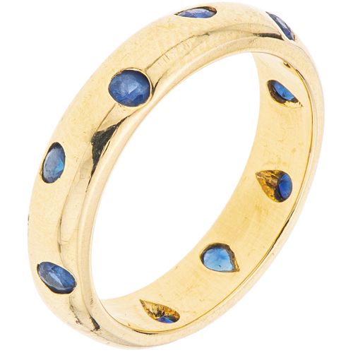 SAPPHIRES RING. 18K YELLOW GOLD