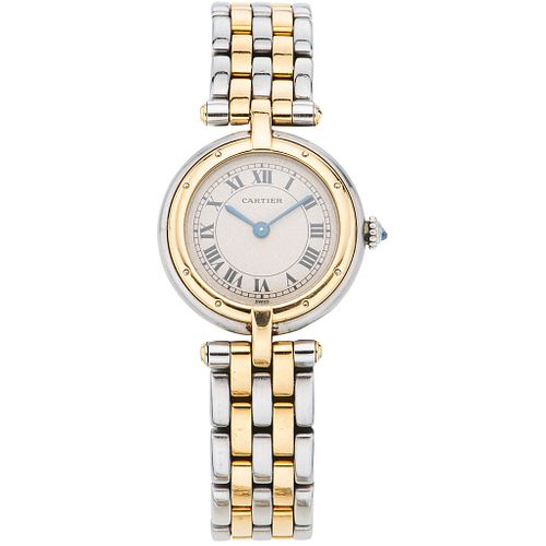 CARTIER PANTHÈRE VENDÔME LADY. STEEL AND 18K YELLOW GOLD. REF. 17608
