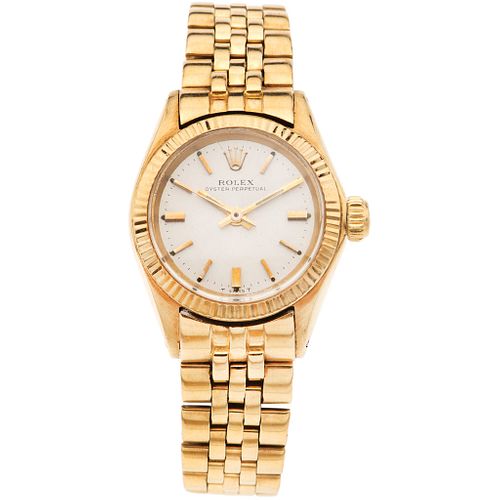 ROLEX OYSTER PERPETUAL LADY. 18K YELLOW GOLD REF. 6619