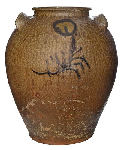 Thomas Chandler Attributed Edgefield Stoneware Jar