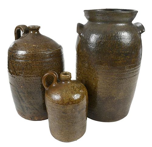 Three Pieces of South Carolina Stoneware