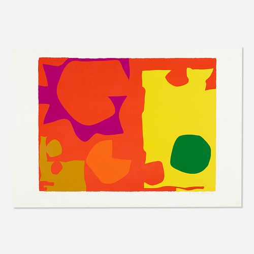 Patrick Heron, Six in Vermillion with Green in Yellow