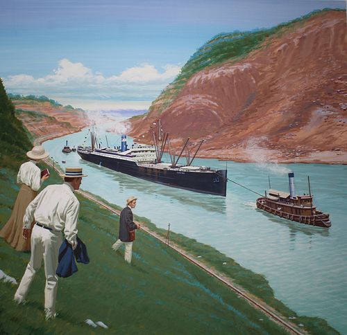 Ed Vebell (1921 - 2018) Panama Canal Opens