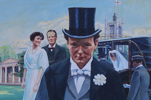 Brian Sanders (B. 1937) "Churchill, Married"