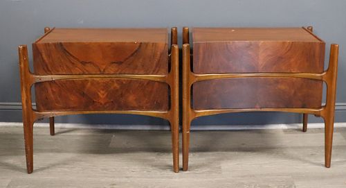 Edmund Spence Pair Of Curved Night Stands