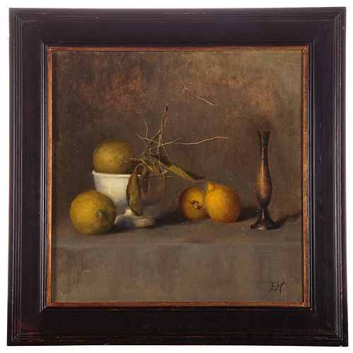 Evelyn McFarlane. "Lemons and Limes," oil
