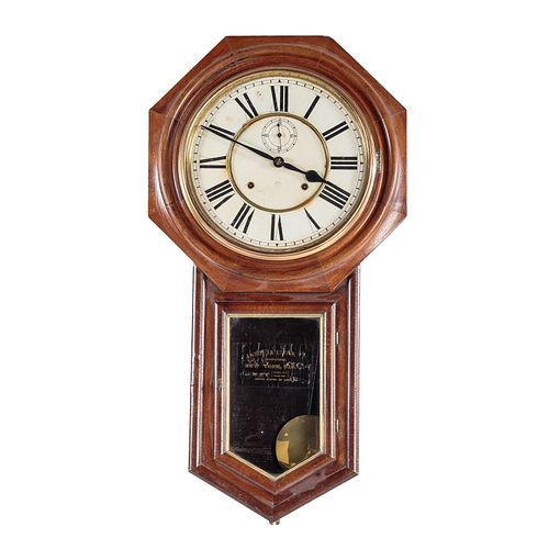 Ansonia Walnut Wall Regulator Clock