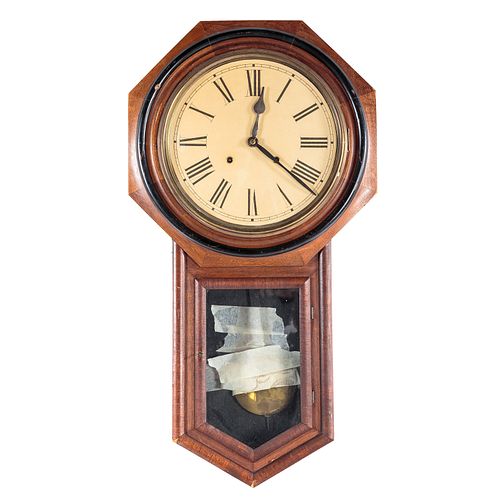 Continental Walnut Wall Regulator Clock