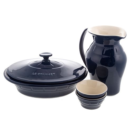 Six Pieces Le Creuset Ceramic Cookware