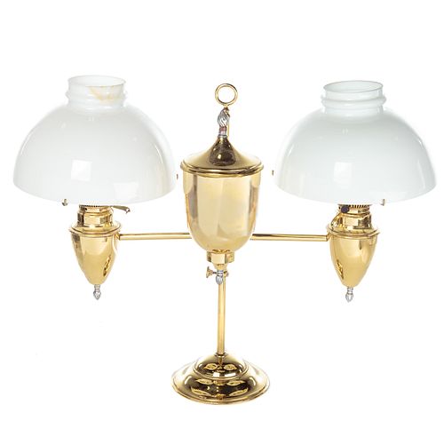 American Brass Double Student Lamp