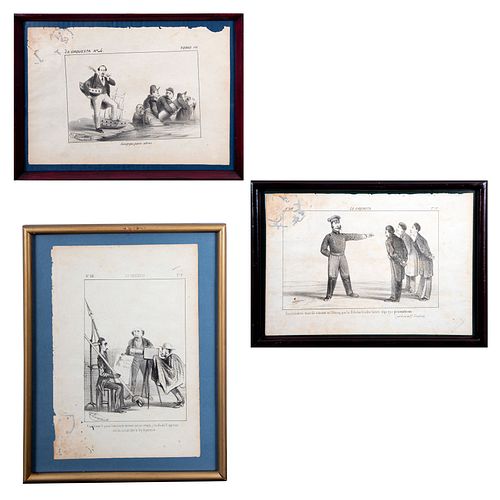Escalante, Constantino. La Orquesta. México, 1861 - 1864. Litografías sueltas, tomadas del periódico "La Orquesta". Piezas: 3