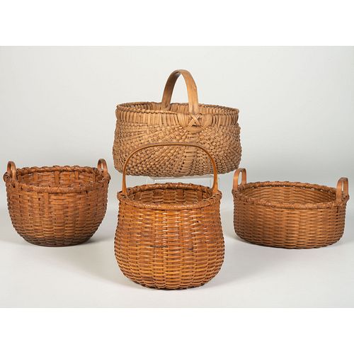 Four Split Handled Baskets