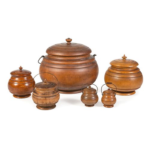 Six Peaseware Spice Canisters