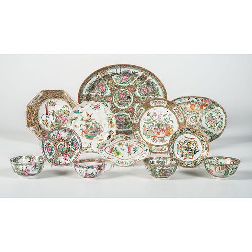 A Group of Rose Medallion and Famille Rose Chinese Export Porcelain