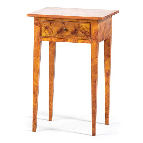 A Federal Style Grain Painted Poplar Work Table