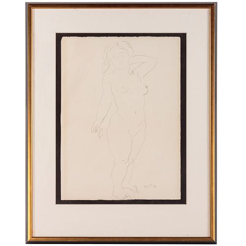Raoul Dufy. Female Nude, graphite