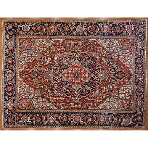 Semi-Antique Heriz Carpet, Persia, 9.5 x 12.4