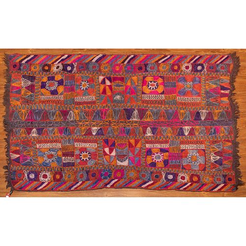 Tribal Suzani Rug, Persia, 4.6 x 6.10