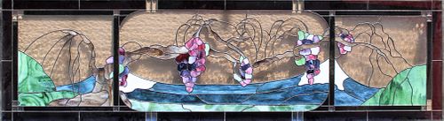 Large Transom Stained Glass Window Panel