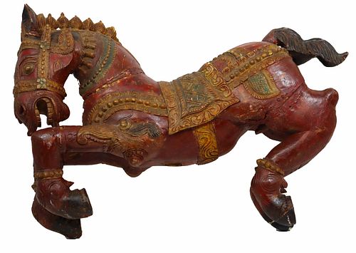 Carved Polychrome Horse