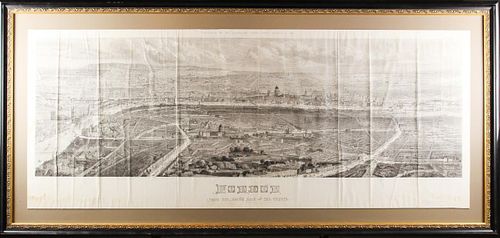 Large Framed Map of London, 1861