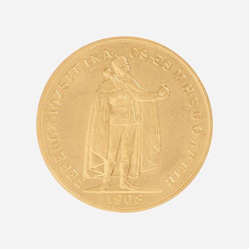 Hungary 1908 100 Korona Restrike Gold Coin