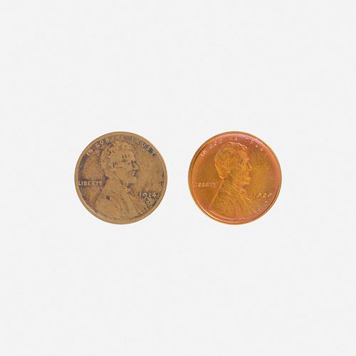 Group of Ninety U.S. 1C Coins