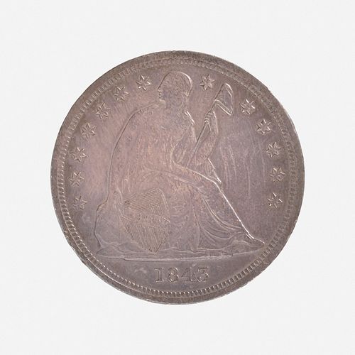 U.S. 1843 Seated Liberty $1 Coin