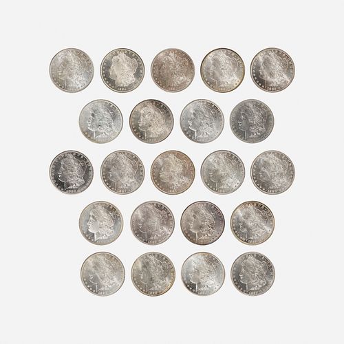 Twenty-two U.S. Morgan $1 Coins
