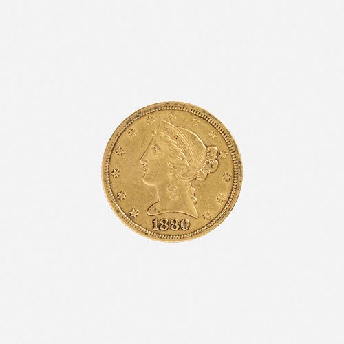 U.S. 1880-CC Liberty $5 Gold Coin
