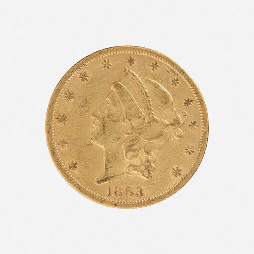 U.S. 1863-S Liberty $20 Gold Coin
