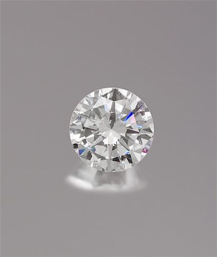 * An 8.92 Carat Round Brilliant Cut Diamond, 12.20 dwts.