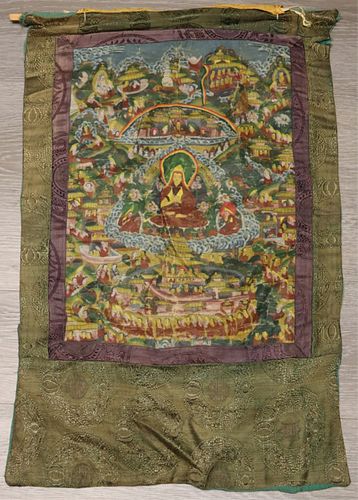 Antique 18th? Century Tibetan Thangka.