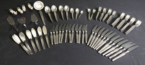 Midcentury French Silverplate Flatware Set.