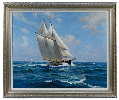 Charles Vickery (American, 1913-1998) 'Steady Wind' Oil on Canvas