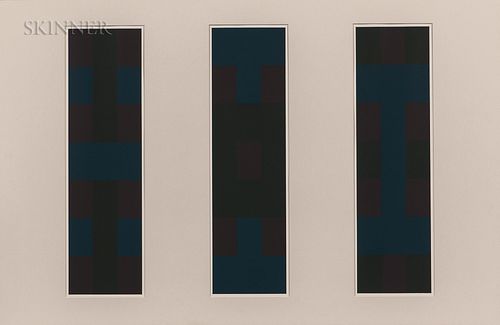 Ad Reinhardt (American, 1913-1967) Plates 2, 3, and 4, from the suite Ten Screenprints, 1966, edition of 250 plus proofs, published by