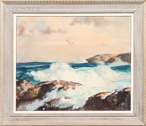 Harry Russell Ballinger (American, 1892-1993) Late Afternoon. Signed "H.R. Ballinger" l.r., inscribed and signed "Painting Demonstratio