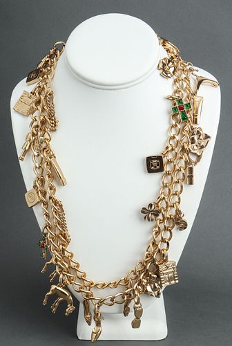 Chanel Runway Gold-Tone Charm Necklace, c. 2002