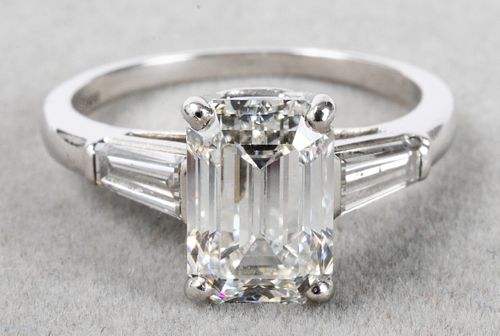 Diamond & Platinum Ring, Approx: 3 Ct., GIA