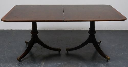 Drexel Mahogany Double Pedestal Dining Table