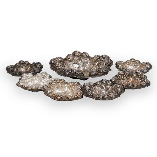(7 Pc) Sterling Silver Nut Dish Set