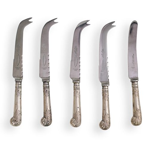 (5 Pc) Sterling Silver Knife Set
