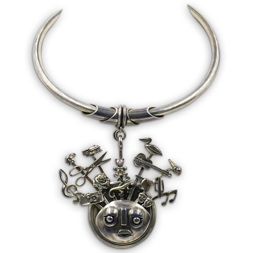 Vintage Sterling Silver Choker Necklace