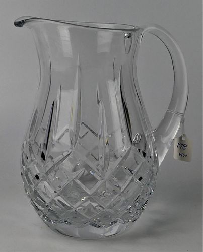 WATERFORD LARGE CUT CRYSTAL HEAVY WATER PITCHER